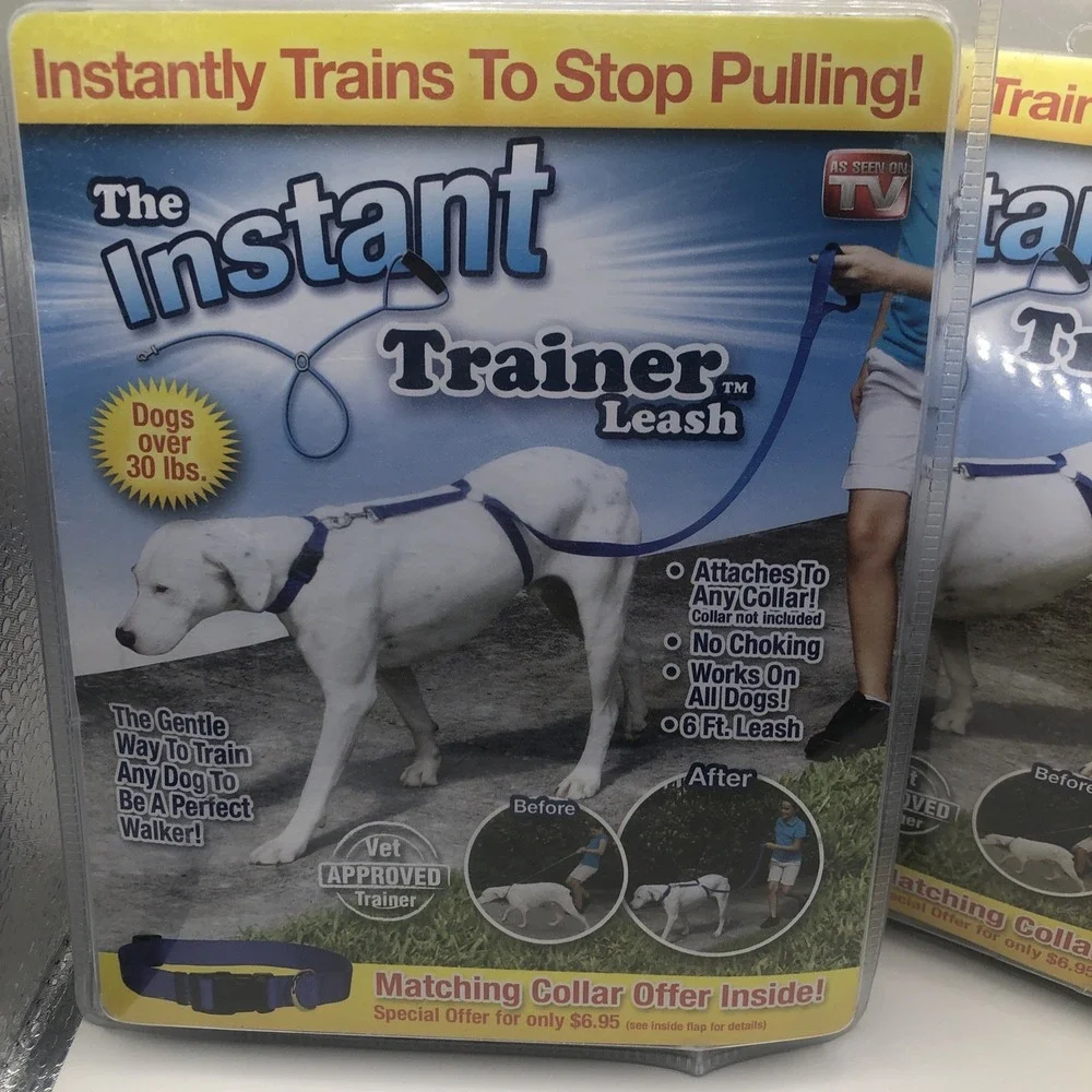 2 Instant Trainer Dog Leash Train Dogs 30 Lb Stop Pulling As Seen On Tv Dog Walk